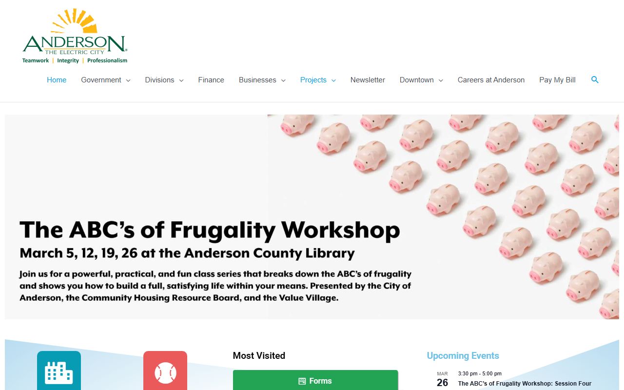 City of Anderson South Carolina resources for dissolution of marriage cases