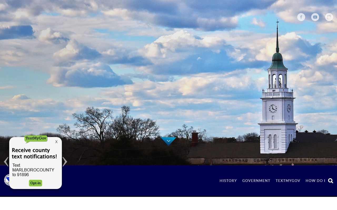 Marlboro County government website for dissolution of marriage records