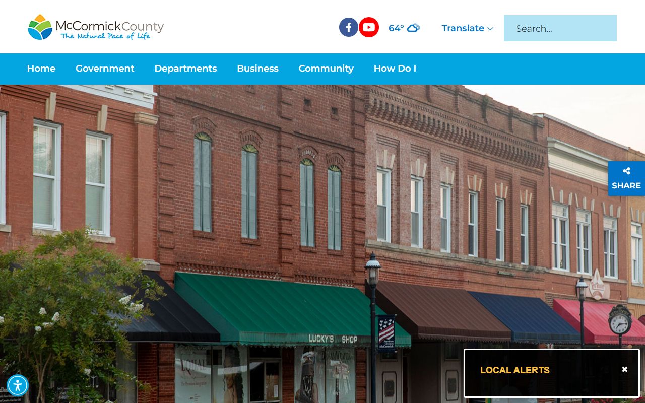 McCormick County government website for dissolution of marriage records