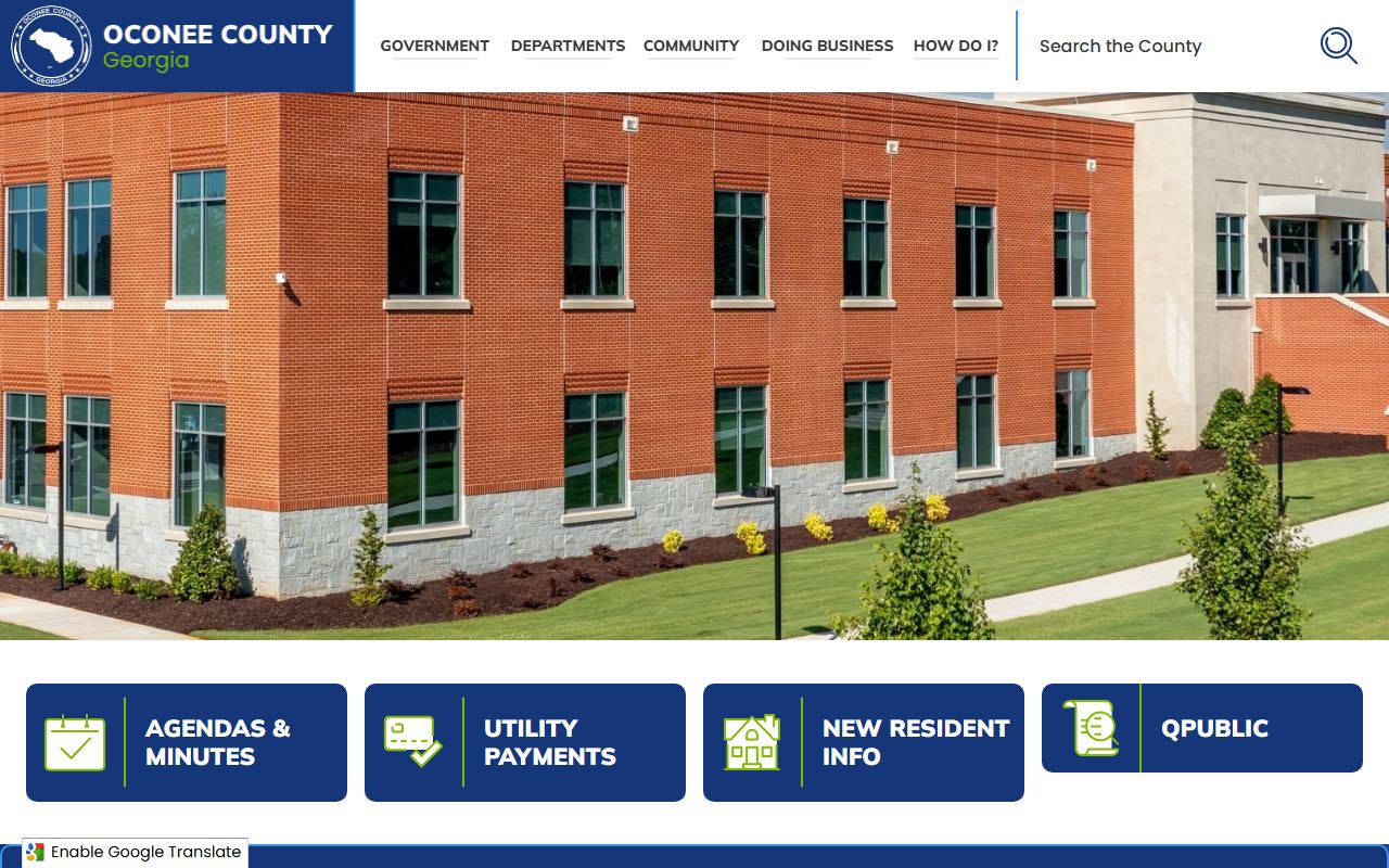 Oconee County government website for dissolution of marriage records